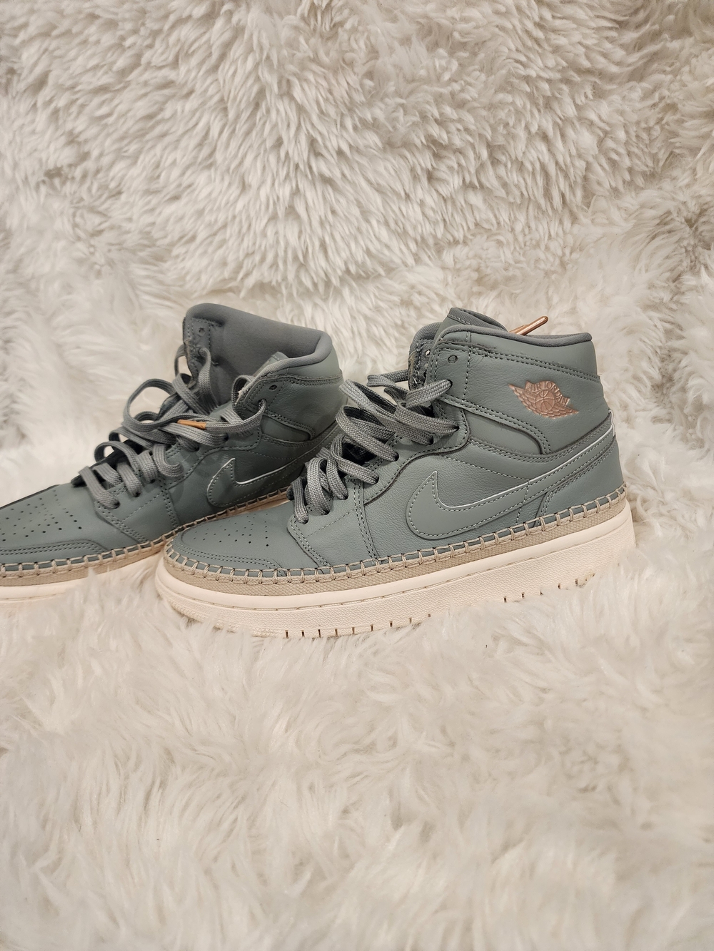 Nike Air Jordan Women's High-Top Sneakers in Sage Green